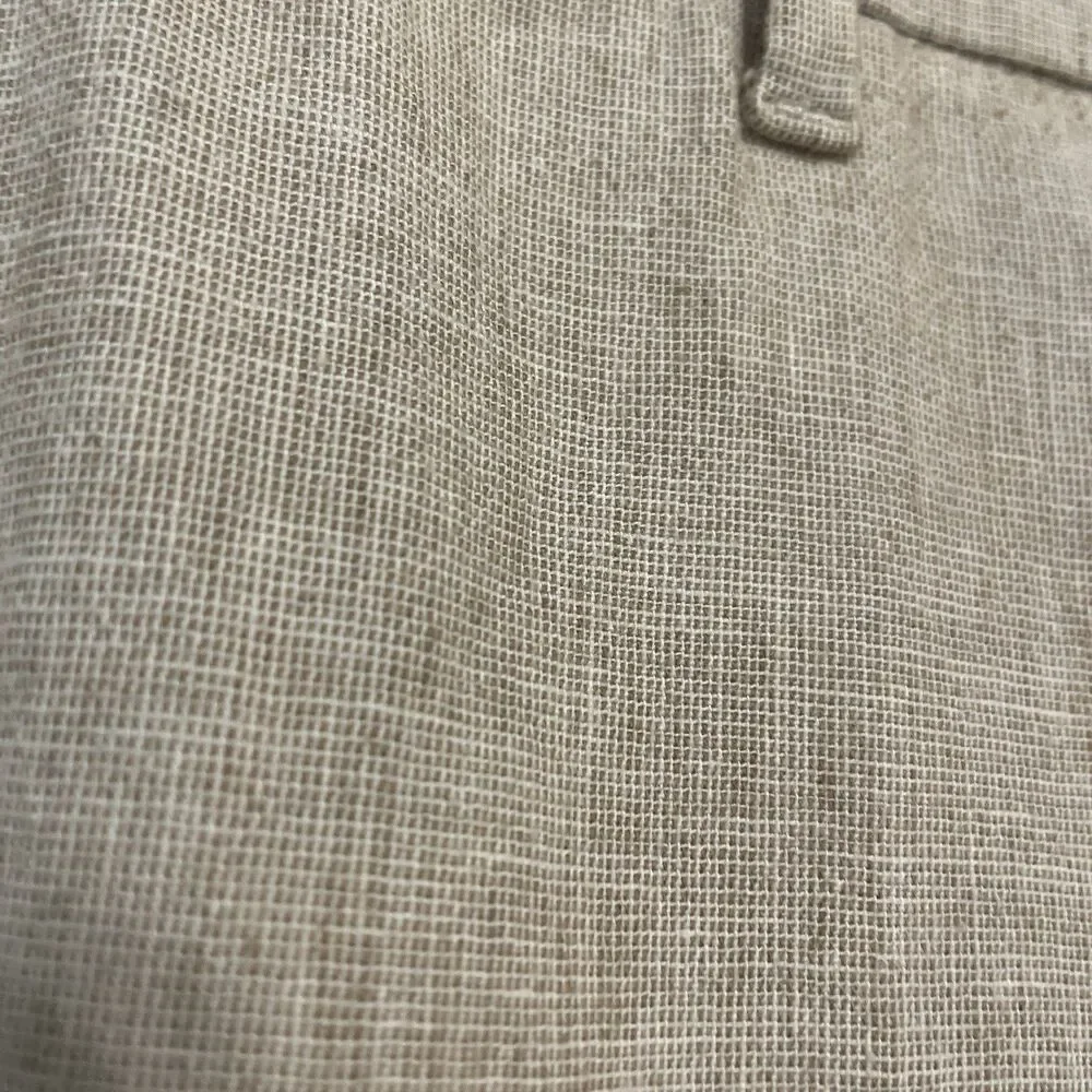 Abercrombie & Fitch Men’s Loose Linen Blend Pants Size 28x28 Tan Coastal Preppy